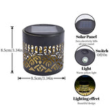 Darrahopens Home & Garden > Decor > Garden Ornaments Solar-Powered Wrought Iron Mandala Pattern Openwork Projection Light, Courtyard and Garden Mood Light, Outdoor Waterproof Wrought Iron Garden Light, Lawn Night Light - 1-Pack