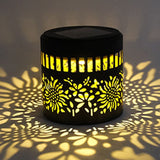 Darrahopens Home & Garden > Decor > Garden Ornaments Solar-Powered Wrought Iron Sunflower-Patterned Openwork Projection Light, Courtyard and Garden Mood Light, Outdoor Waterproof Wrought Iron Garden Light, Lawn Night Light - 2-Pack