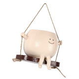 Darrahopens Home & Garden > Decor > Garden Ornaments Swing Face Planter Resin Wall Hanging Head Planter Smiling Face Succulent Flower Pot for Indoor Outdoor Decoration In Australia - Darrahopens