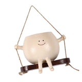 Darrahopens Home & Garden > Decor > Garden Ornaments Swing Face Planter Resin Wall Hanging Head Planter Smiling Face Succulent Flower Pot for Indoor Outdoor Decoration In Australia - Darrahopens