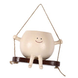 Darrahopens Home & Garden > Decor > Garden Ornaments Swing Face Planter Resin Wall Hanging Head Planter Smiling Face Succulent Flower Pot for Indoor Outdoor Decoration In Australia - Darrahopens