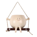 Darrahopens Home & Garden > Decor > Garden Ornaments Swing Face Planter Resin Wall Hanging Head Planter Smiling Face Succulent Flower Pot for Indoor Outdoor Decoration In Australia - Darrahopens
