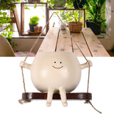 Darrahopens Home & Garden > Decor > Garden Ornaments Swing Face Planter Resin Wall Hanging Head Planter Smiling Face Succulent Flower Pot for Indoor Outdoor Decoration In Australia - Darrahopens