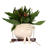 Darrahopens Home & Garden > Decor > Garden Ornaments Swing Face Planter Resin Wall Hanging Head Planter Smiling Face Succulent Flower Pot for Indoor Outdoor Decoration In Australia - Darrahopens
