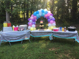Darrahopens Home & Garden > Decor > Garden Ornaments Tabletop Balloon Arch Kit with Adjustable Fiber Rods & Plastic Ring Clips for Birthday Wedding Graduation Party Decorations (Black)
