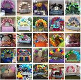 Darrahopens Home & Garden > Decor > Garden Ornaments Tabletop Balloon Arch Kit with Adjustable Fiber Rods & Plastic Ring Clips for Birthday Wedding Graduation Party Decorations (Black)