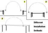 Darrahopens Home & Garden > Decor > Garden Ornaments Tabletop Balloon Arch Kit with Adjustable Fiber Rods & Plastic Ring Clips for Birthday Wedding Graduation Party Decorations (Black)