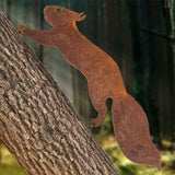 Darrahopens Home & Garden > Decor > Garden Ornaments Tree Squirrel Metal Garden Decoration 30 cm Compatible with Outdoor Decor