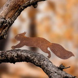 Darrahopens Home & Garden > Decor > Garden Ornaments Tree Squirrel Metal Garden Decoration 30 cm Compatible with Outdoor Decor