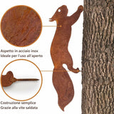 Darrahopens Home & Garden > Decor > Garden Ornaments Tree Squirrel Metal Garden Decoration 30 cm Compatible with Outdoor Decor