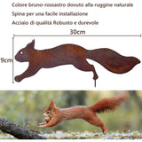 Darrahopens Home & Garden > Decor > Garden Ornaments Tree Squirrel Metal Garden Decoration 30 cm Compatible with Outdoor Decor