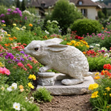 Darrahopens Home & Garden > Decor > Garden Ornaments Weather-Resistant Resin Rabbit Garden Statue - Lifelike Animal Decorative Ornament for Gardens & Backyard Landscaping