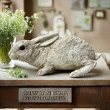 Darrahopens Home & Garden > Decor > Garden Ornaments Weather-Resistant Resin Rabbit Garden Statue - Lifelike Animal Decorative Ornament for Gardens & Backyard Landscaping