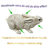 Darrahopens Home & Garden > Decor > Garden Ornaments Weather-Resistant Resin Rabbit Garden Statue - Lifelike Animal Decorative Ornament for Gardens & Backyard Landscaping