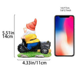 Darrahopens Home & Garden > Decor > Garden Ornaments Whimsical Biking Gnome Garden Statue - Hand-Painted Resin Cycling Dwarf Sculpture for Patio, Lawn, and Outdoor Yard Decor