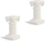 Darrahopens Home & Garden > Decor > Garden Ornaments White Roman Greek Pillar Statue Modern Style Mini Resin Decoration for Indoor and Outdoor (1pc)