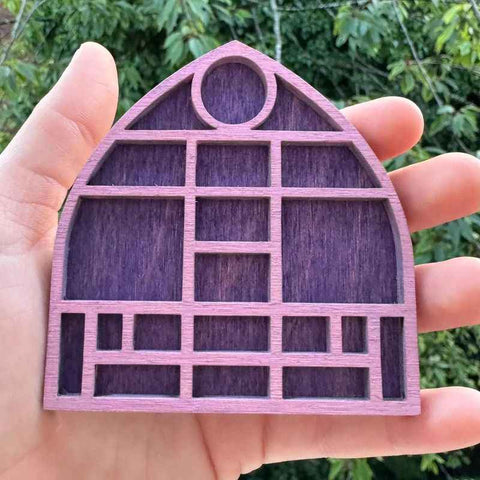 Darrahopens Home & Garden > Decor > Garden Ornaments Wooden display stand for mini curiosities,Cathedral