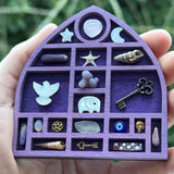 Darrahopens Home & Garden > Decor > Garden Ornaments Wooden display stand for mini curiosities,Cathedral