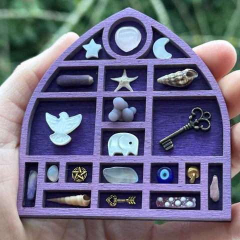 Darrahopens Home & Garden > Decor > Garden Ornaments Wooden display stand for mini curiosities,Cathedral