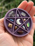 Darrahopens Home & Garden > Decor > Garden Ornaments Wooden display stand for mini curiosities,Five-pointed star