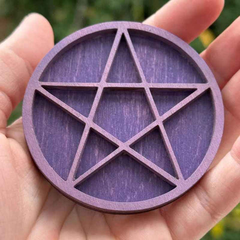 Darrahopens Home & Garden > Decor > Garden Ornaments Wooden display stand for mini curiosities,Five-pointed star