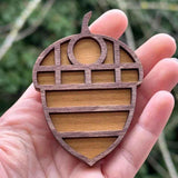 Darrahopens Home & Garden > Decor > Garden Ornaments Wooden display stand for mini curiosities,Nut