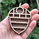 Darrahopens Home & Garden > Decor > Garden Ornaments Wooden display stand for mini curiosities,Nut