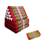 Darrahopens Home & Garden > Decor Jumbo Thai Triangle Pillow THREE FOLDS R-Gre + Arm/Leg Rest Block