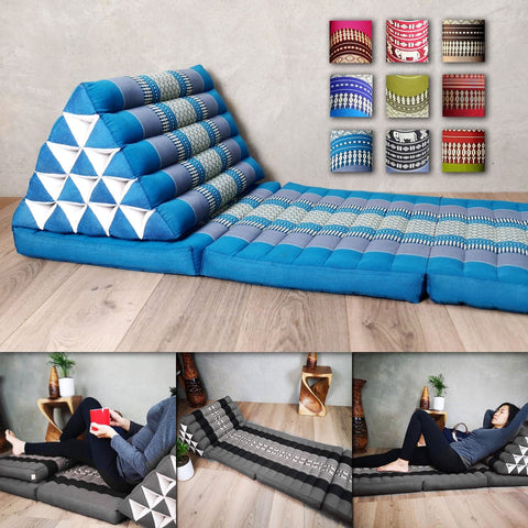 Darrahopens Home & Garden > Decor [Jumbo] THREE FOLDS Thai Triangle Cushion Foldout Daybed