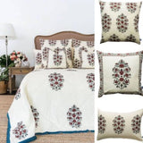 Darrahopens Home & Garden > Decor Kolka Cotton Gulbahar Quilted Euro Sham Superior Quality High Durable - Ruby
