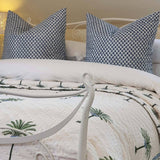 Darrahopens Home & Garden > Decor Kolka Indigo Quilted Euro Cushion Cover Sham Pillow Case Decorative - Blue