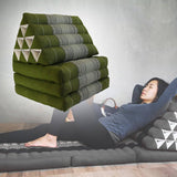 Darrahopens Home & Garden > Decor Large Thai Triangle Pillow THREE FOLDS Green
