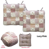 Darrahopens Home & Garden > Decor Lylac Homeware Petal Delights Set of 2 Cotton Chair Pads Lucy Pink
