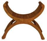 Darrahopens Home & Garden > Decor Maeve Solid Mahogany Single Seater Stool (Light Pecan)