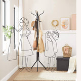 Darrahopens Home & Garden > Decor Metal Coat Rack Stand Hat Hanger, Black, 182cm