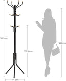 Darrahopens Home & Garden > Decor Metal Coat Rack Stand Hat Hanger, Black, 182cm