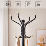 Darrahopens Home & Garden > Decor Metal Coat Rack Stand Hat Hanger, Black, 182cm