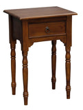 Darrahopens Home & Garden > Decor Milly Turn Leg 1 Drawer Side Table (Mahogany)