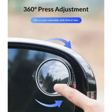 Darrahopens Home & Garden > Decor > Mirrors 2 pairs Adjustable large Round Stick-on Convex Spot Mirror, big HD Glass Convex Rear View Mirror,Strong Adhesive Blind Spot Mirror for Car, Van, SUV and Trucks (5.5cm), Silver frame)