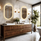 Darrahopens Home & Garden > Decor > Mirrors 800x500mm LED Bathroom Mirror Oval Anti-Fog Dimmable Wall Mount