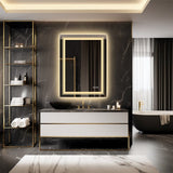 Darrahopens Home & Garden > Decor > Mirrors 900*700MM Dimmable LED Bathroom Mirror Antifog Wall Mounted Vanity Makeup Mirror