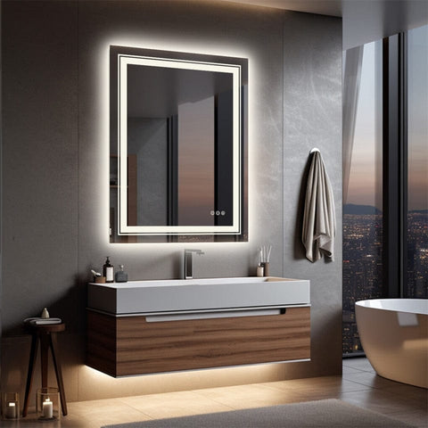 Darrahopens Home & Garden > Decor > Mirrors 900*700MM Dimmable LED Bathroom Mirror Antifog Wall Mounted Vanity Makeup Mirror