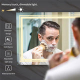 Darrahopens Home & Garden > Decor > Mirrors Anti-Fog LED Bathroom Mirror with 2-Way Mount
