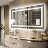 Darrahopens Home & Garden > Decor > Mirrors Anti-Fog LED Bathroom Mirror with 2-Way Mount