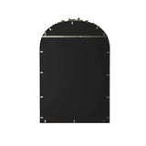 Darrahopens Home & Garden > Decor > Mirrors Antique Baroque Arched Wall Mirror Rose Edge Decorative Mirror Fireplace Entryway