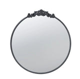 Darrahopens Home & Garden > Decor > Mirrors Baroque Black Round Mirror 81cm