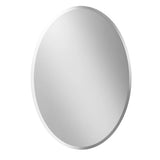 Darrahopens Home & Garden > Decor > Mirrors Beveled Edge Oval Wall Mirror, Frameless Decorative Glass Mirror for Bathroom, Living Room, Entryway, Hallway - 50x70cm