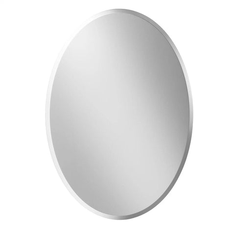 Darrahopens Home & Garden > Decor > Mirrors Beveled Edge Oval Wall Mirror, Frameless Decorative Glass Mirror for Bathroom, Living Room, Entryway, Hallway - 50x70cm