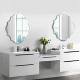 Darrahopens Home & Garden > Decor > Mirrors Beveled Silver Oval Wall Mirror Versatile Frameless Design for Vertical or Horizontal Display