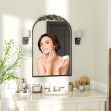 Darrahopens Home & Garden > Decor > Mirrors Elegant Rose - Designed Baroque Brass Arched Mirror
